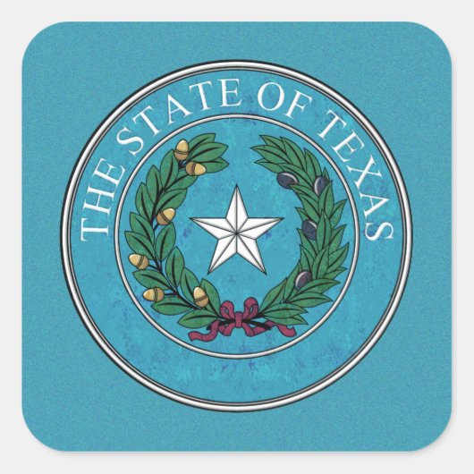 STAATSVERZEGELING VAN TEXAS VIERKANTE STICKER (Voorkant)