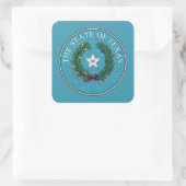 STAATSVERZEGELING VAN TEXAS VIERKANTE STICKER (Tas)