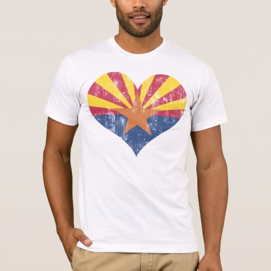  staatsvlag Arizona Heart T-shirt (Voorkant)