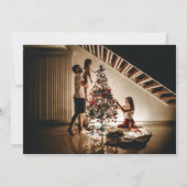 Staatsvlag Blauw Lijnkunst Santa Texas Kerstkaart (Achterkant)