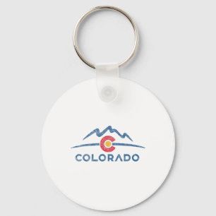 Staatsvlag Colorado Rocky Mountains Skien Aspen V Sleutelhanger