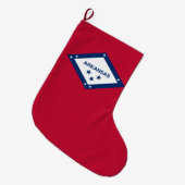 Staatsvlag van Arkansas Grote Kerstsok (Voorkant (Hangend))