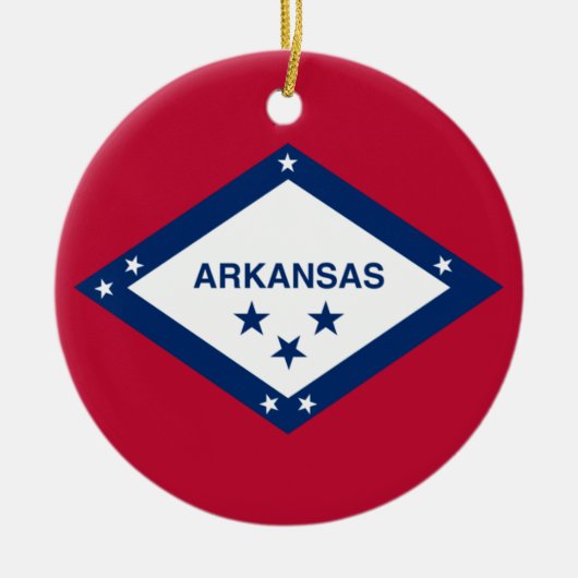 Staatsvlag van Arkansas Keramisch Ornament (Voorkant)