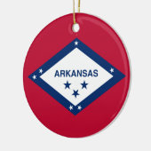 Staatsvlag van Arkansas Keramisch Ornament (Links)
