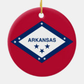 Staatsvlag van Arkansas Keramisch Ornament (Achterkant)