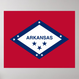 Staatsvlag van Arkansas Poster