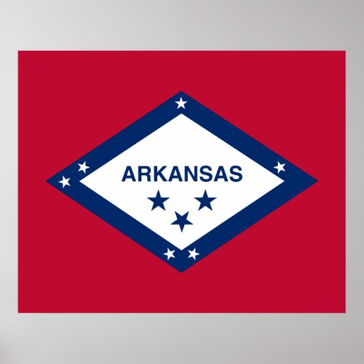 Staatsvlag van Arkansas Poster (Voorkant)