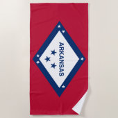 Staatsvlag van Arkansas Strandlaken (Voorkant)
