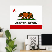 STAATSVLAG VAN CALIFORNIË POSTER (Thuiskantoor)