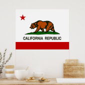 STAATSVLAG VAN CALIFORNIË POSTER (Keuken)