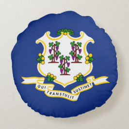Staatsvlag van Connecticut Rond Kussen