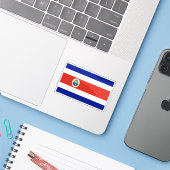 Staatsvlag van Costa Rica met embleem (1998-heden) Sticker (Laptop met iPhone)