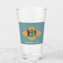 Staatsvlag van Delaware (DE, VS) Glas