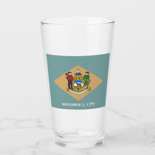Staatsvlag van Delaware (DE, VS) Glas (Voorkant)