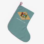 Staatsvlag van Delaware (DE, VS) Grote Kerstsok (Voorkant (Hangend))