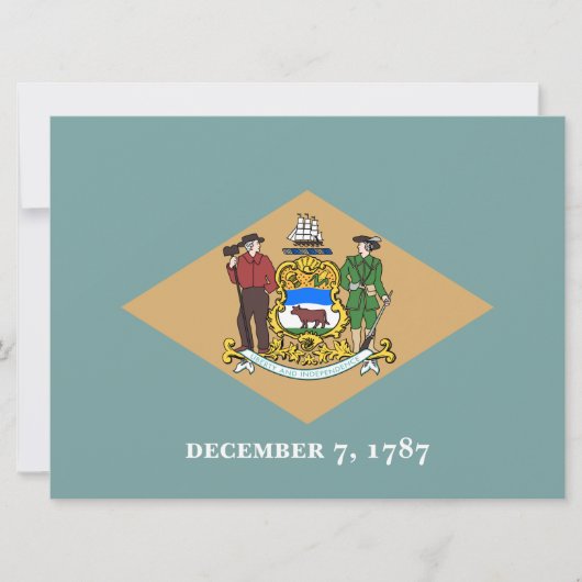 Staatsvlag van Delaware (DE, VS) Kaart (Voorkant)