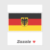 Staatsvlag van Duitsland en vaandel en militaire v Sticker (Vel)