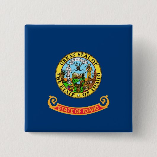 Staatsvlag van Idaho Vierkante Button 5,1 Cm (Voorkant)