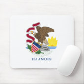 Staatsvlag van Illinois Muismat (Met muis)
