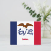 Staatsvlag van Iowa Briefkaart (Staand voorkant)