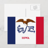 Staatsvlag van Iowa Briefkaart (Voorkant / Achterkant)