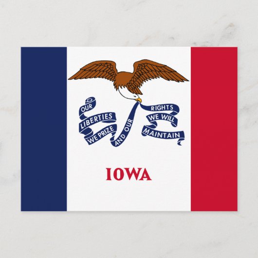 Staatsvlag van Iowa Briefkaart (Voorkant)