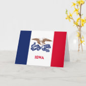 Staatsvlag van Iowa Kaart (Gele Bloem)