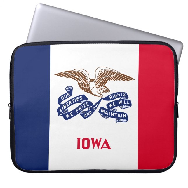 Staatsvlag van Iowa Laptop Sleeve (Voorkant)