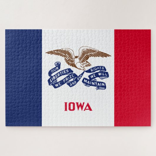 Staatsvlag van Iowa Legpuzzel (Horizontaal)