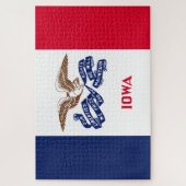 Staatsvlag van Iowa Legpuzzel (Verticaal)