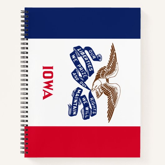 Staatsvlag van Iowa Notitieboek (Voorkant)