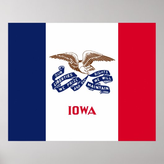 Staatsvlag van Iowa Poster (Voorkant)