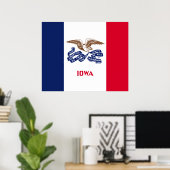 Staatsvlag van Iowa Poster (Thuiskantoor)