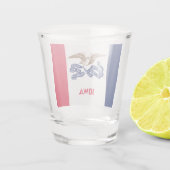 Staatsvlag van Iowa Shot Glas (Achterkant)