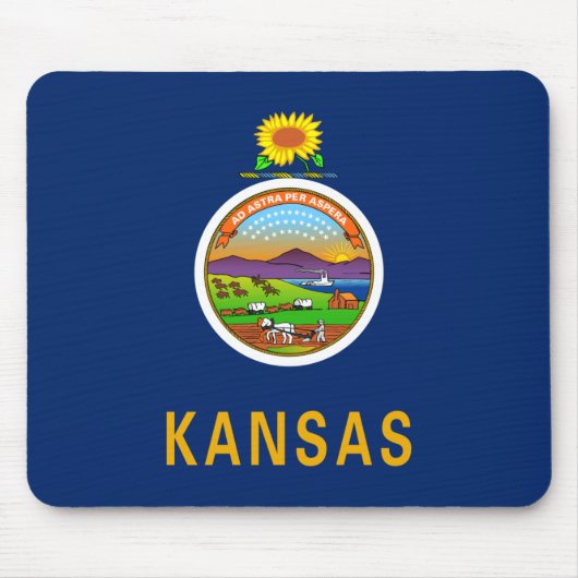 Staatsvlag van Kansas Muismat (Voorkant)