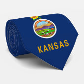 Staatsvlag van Kansas Stropdas (Opgerold)