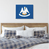 Staatsvlag van Louisiana Canvas Afdruk (Insitu (Slaapkamer))