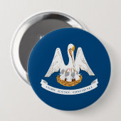 Staatsvlag van Louisiana Ronde Button 4,0 Cm (Voorkant /achterkant)