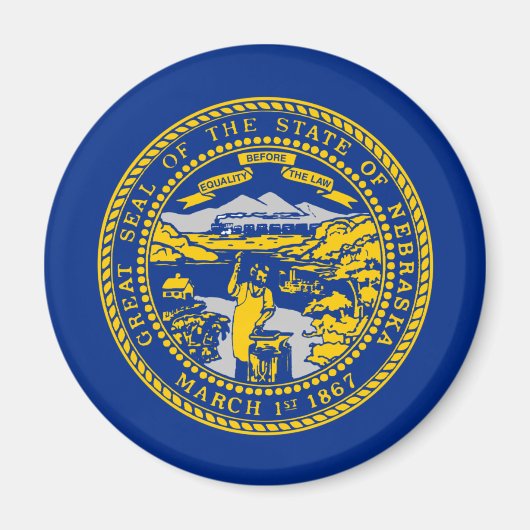 Staatsvlag van Nebraska Magneet (Voorkant)