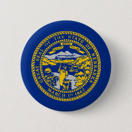 Staatsvlag van Nebraska Ronde Button 5,7 Cm