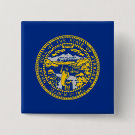 Staatsvlag van Nebraska Vierkante Button 5,1 Cm
