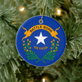 Staatsvlag van Nevada Keramisch Ornament