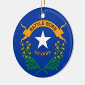 Staatsvlag van Nevada Keramisch Ornament (Links)