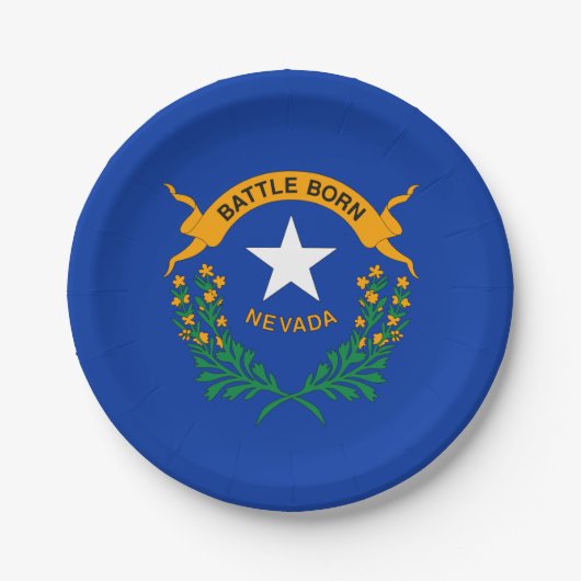 Staatsvlag van Nevada Papieren Bordje (Voorkant)