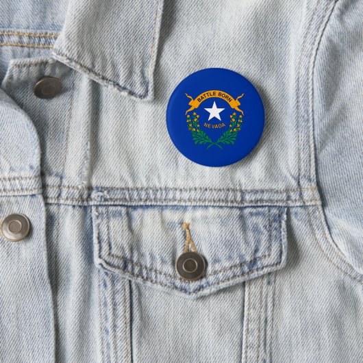 Staatsvlag van Nevada Ronde Button 5,7 Cm (In situ)