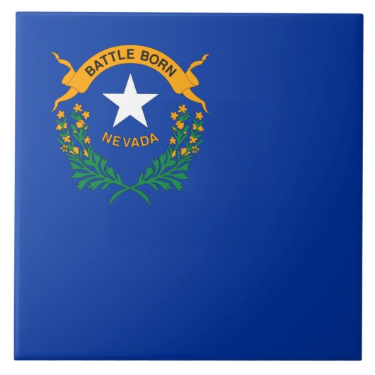 Staatsvlag van Nevada Tegeltje (Voorkant)