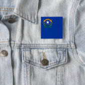 Staatsvlag van Nevada Vierkante Button 5,1 Cm (In situ)