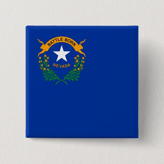 Staatsvlag van Nevada Vierkante Button 5,1 Cm (Voorkant)