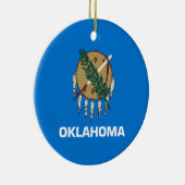 Staatsvlag van Oklahoma Keramisch Ornament (Rechts)