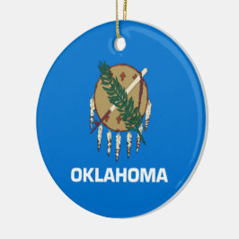 Staatsvlag van Oklahoma Keramisch Ornament